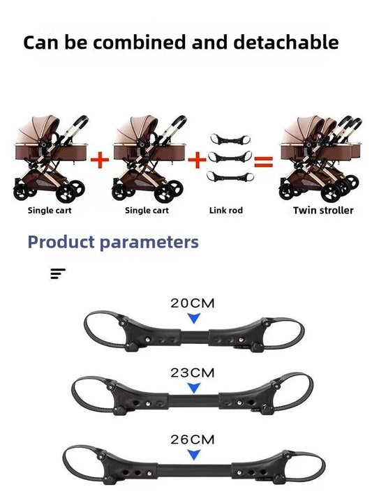3-in-1 Twin Baby Stroller with Car Seat,portable Foldable Baby Stroller High View Newborn Baby Stroller Can Sit and Lie