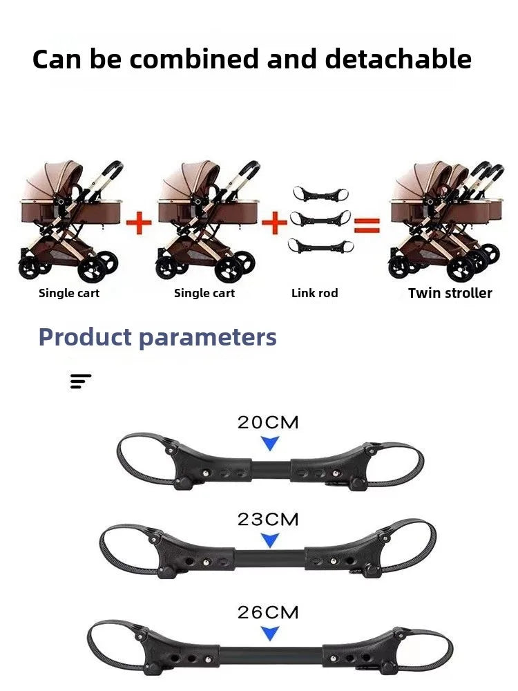 3-in-1 Twin Baby Stroller with Car Seat,portable Foldable Baby Stroller High View Newborn Baby Stroller Can Sit and Lie