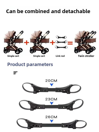 3-in-1 Twin Baby Stroller with Car Seat,portable Foldable Baby Stroller High View Newborn Baby Stroller Can Sit and Lie