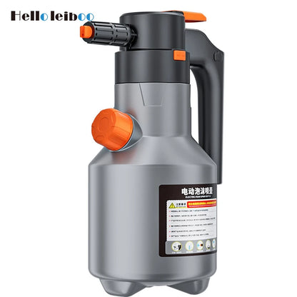 LEIBOO 2L Powerful Electric Foam Sprayer Car Wash Snow Foam Spray Bottle Rechargeable Auto Wash Sprayer Can Car Accessories