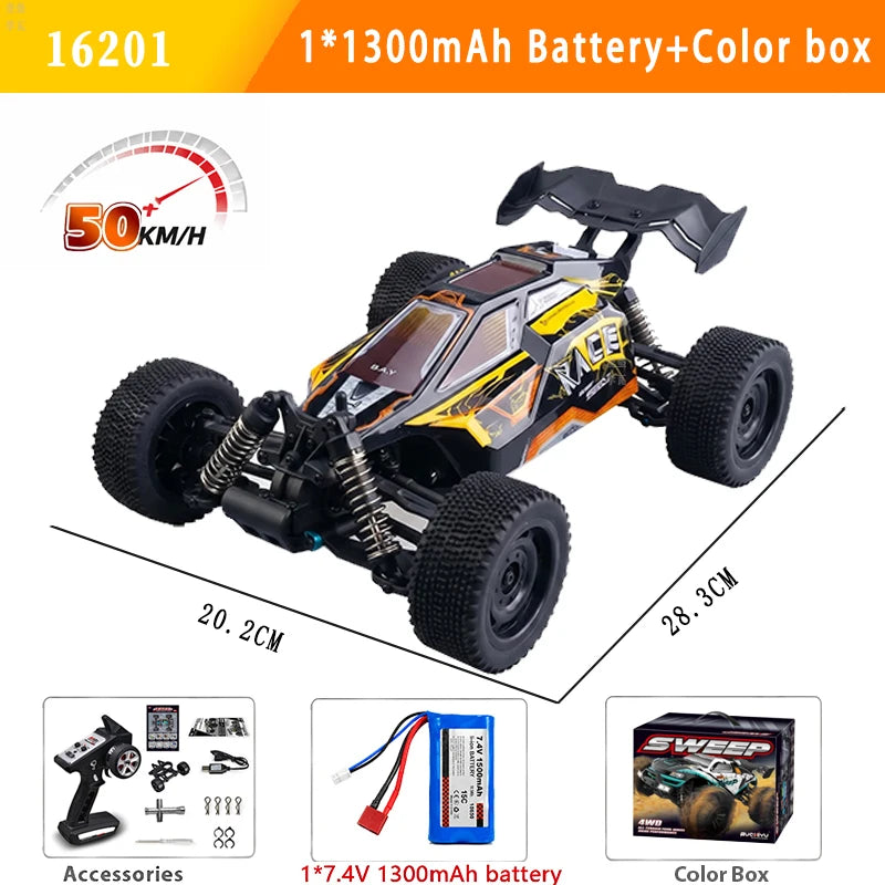 NEW SCY 16101 1:16 80KM/H 4WD RC Car LED Light High Speed Drift Monster Truck vs Wltoys 144001 Christmas Thanksgiving Gifts